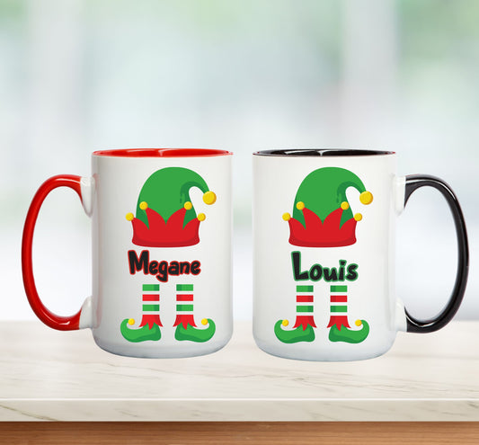 Customizable 15oz Christmas Elves Mug