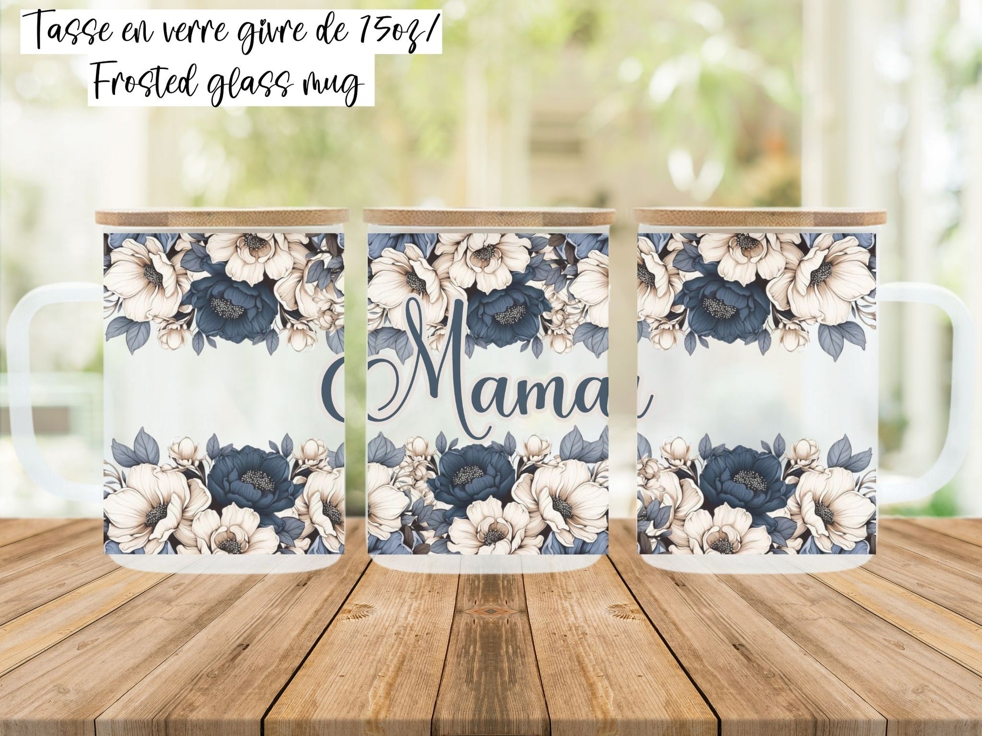 MAMA or MAMAN frosted mug www.j4funboutique.com