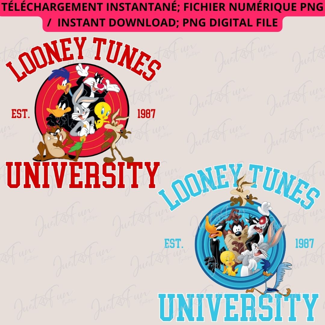 Looney Tunes University PNG files www.j4funboutique.com