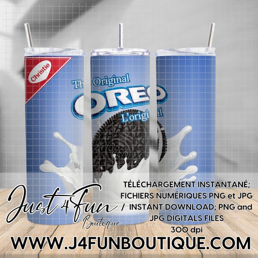 Oreo 20oz tumbler digital files  www.j4funboutique.com