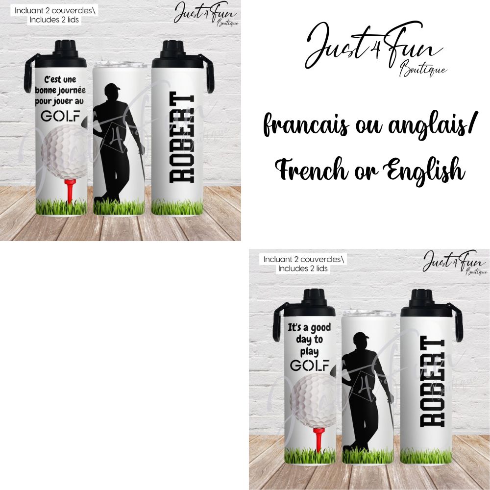 GOLF 2in1 Sport bottle www.j4funboutique.com