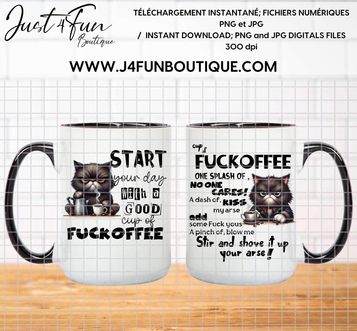 FUCKOFFEE Grumpy cat digitals files www.j4funboutique.com