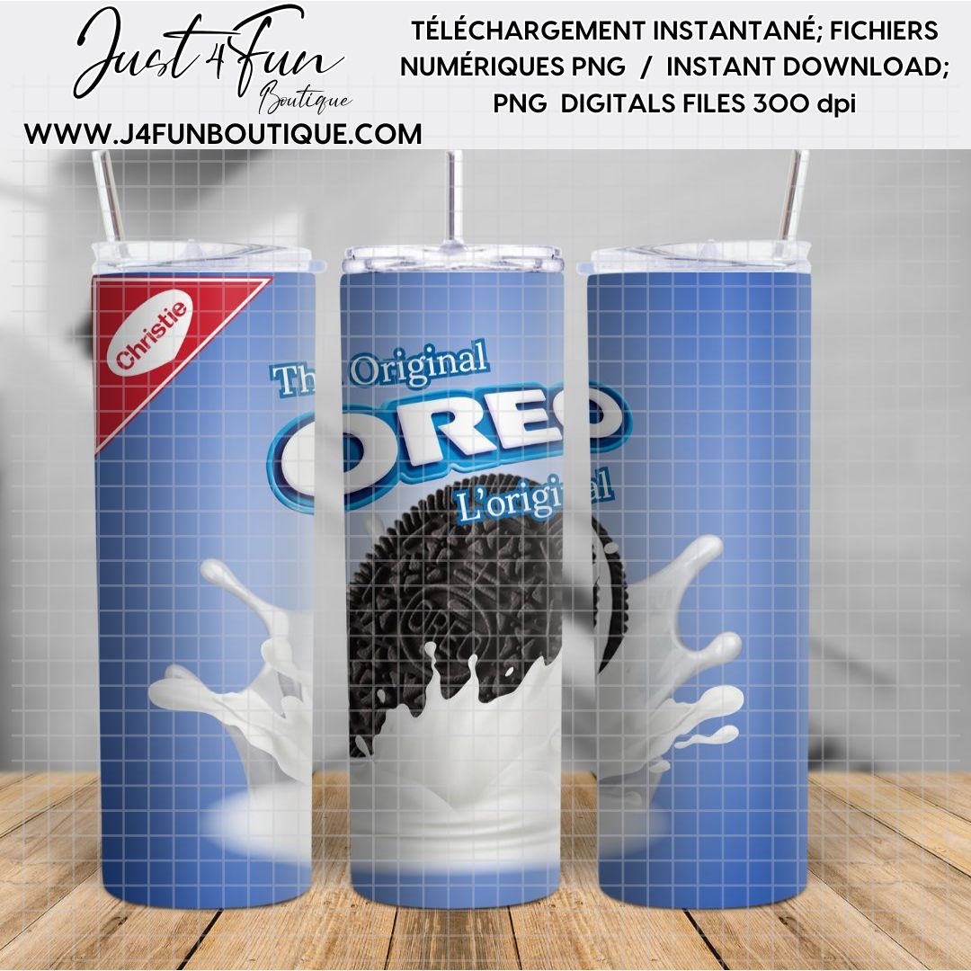 Oreo 20oz tumbler digital files  www.j4funboutique.com