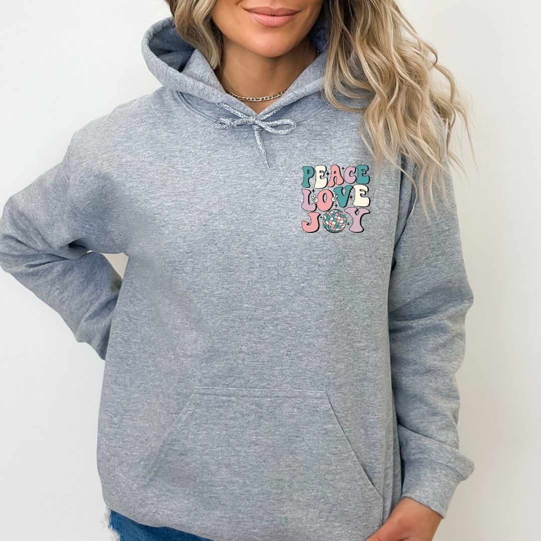 Hoodie/Sweatshirt Christmas Peace Love Joy www.j4funboutique.com