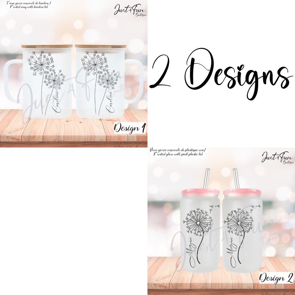 Custom dandelion mugs www.j4funboutique.com