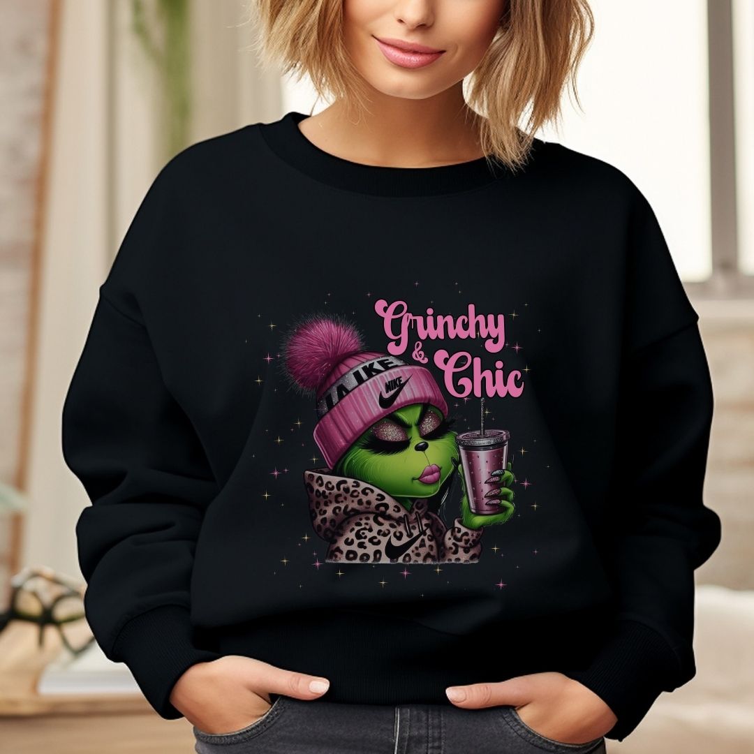 Grinchy & chic hoodie/sweatshirts www.j4funboutique.com