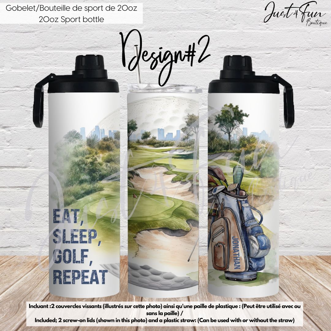 Custom golf tumbler www.j4funboutique.com