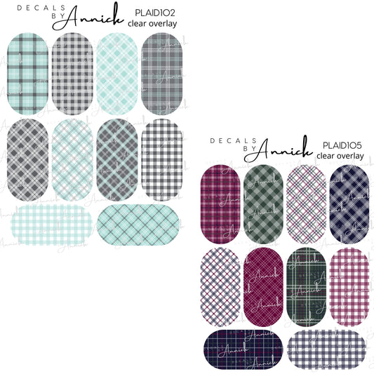 PLAID waterdecals for nails www.j4funboutique.com