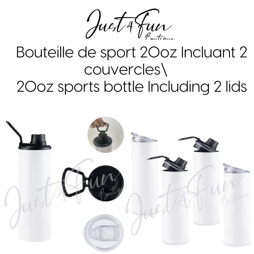  Dual lids 20oz Sport bottle 