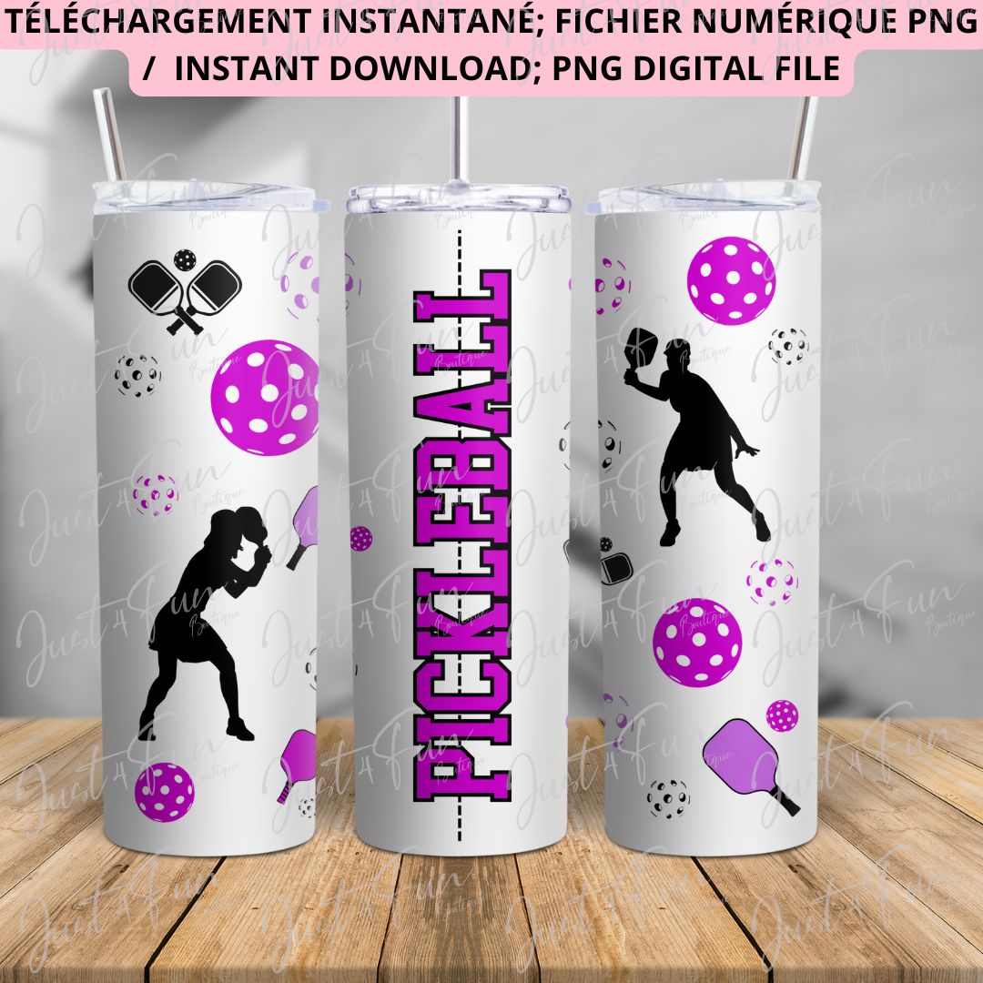 PICKLEBALL png file for tumbler www.j4funboutique.com