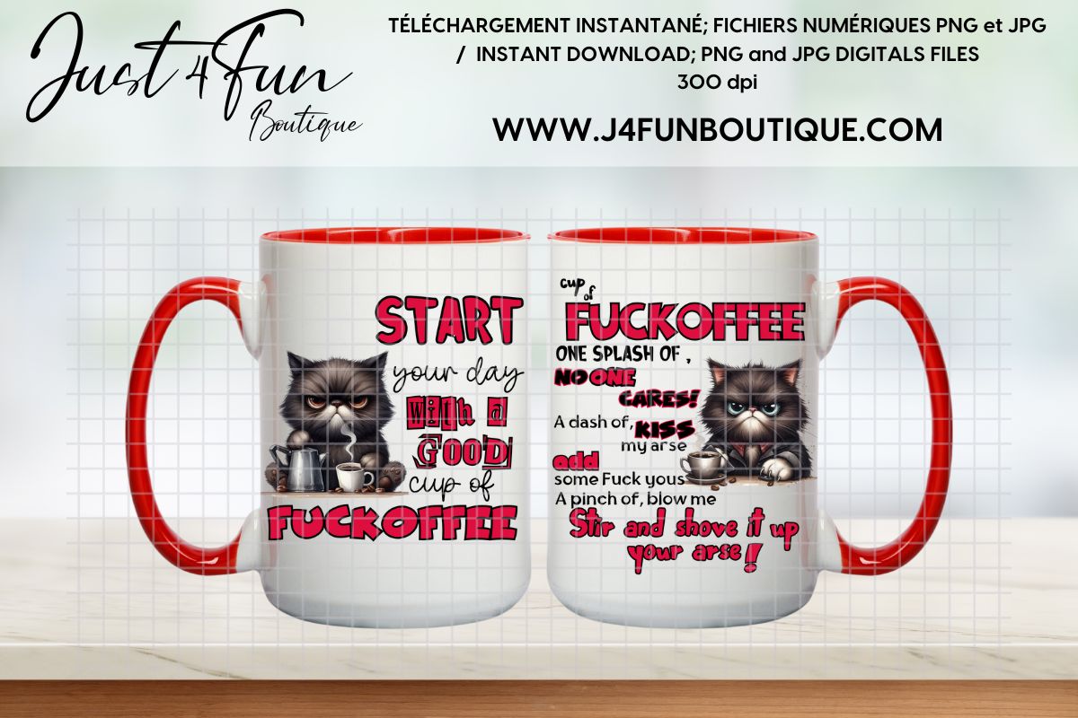 Fuckoffee grumpy cats png files www.j4funboutique.com