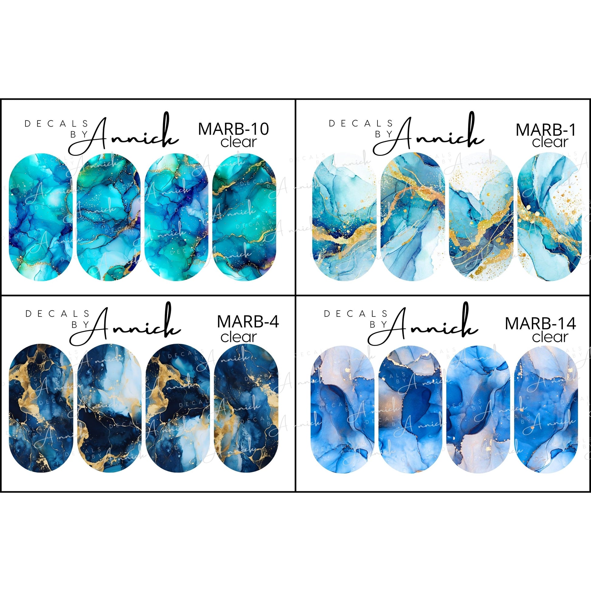 marble effect nails decals www.j4funboutique.com