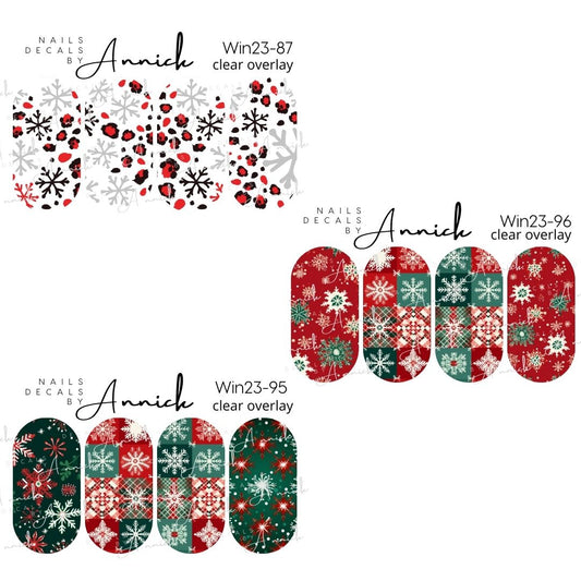Snowfalkes Christmas waterdecals for  nails www.j4funboutique.com