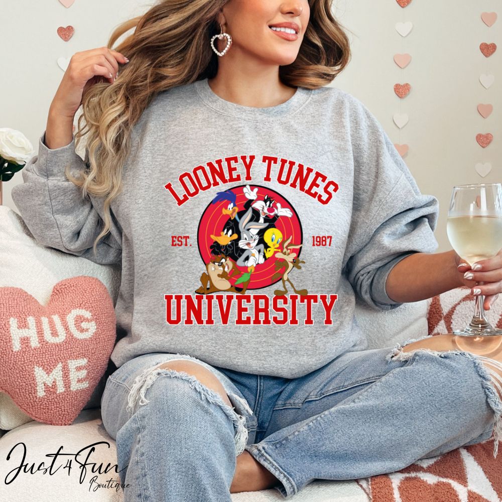 Looney tune university Hoodie or sweatshirt www.j4funboutique.com