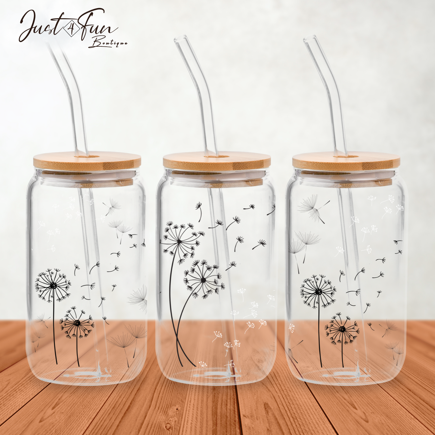 Delicate Dandelion Iced Coffee 16oz Glass Can