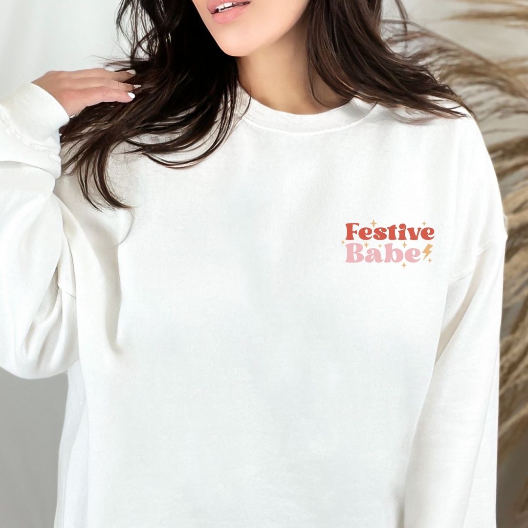 Hoodie/Sweatshirt Christmas Festive Babe www.j4funboutique.com