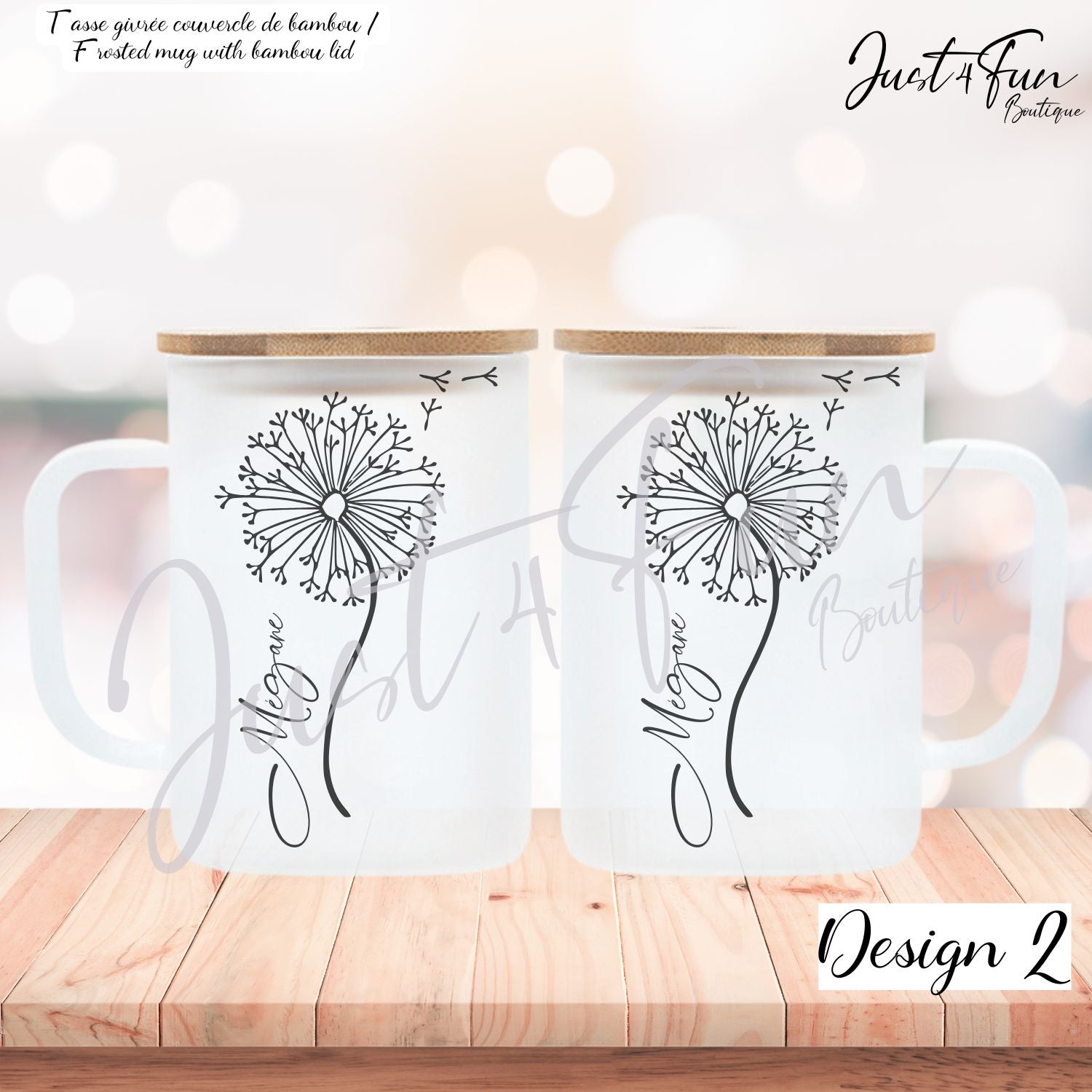 Custom dandelion mugs www.j4funboutique.com