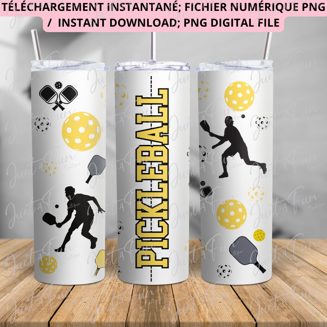 PICKLEBALL png file for tumbler www.j4funboutique.com