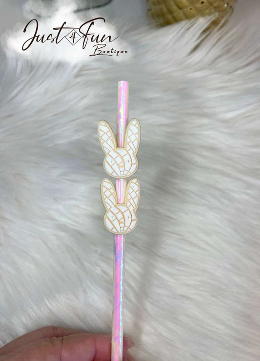BAD BUNNY BLANC;  straw topper/charms Just 4 Fun Boutique