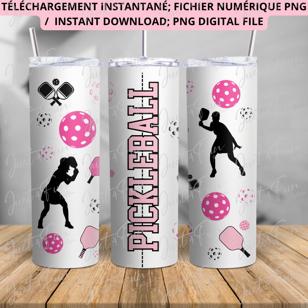 PICKLEBALL png file for tumbler www.j4funboutique.com