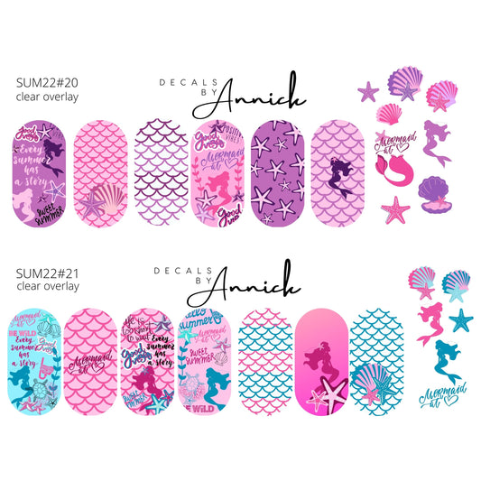 SuMermaids summer Nails decals www.j4funboutique.com