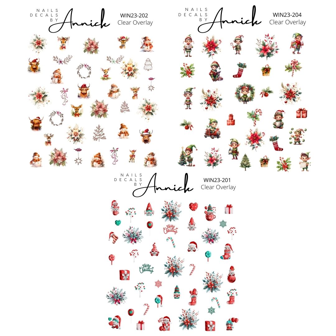 Winter/ & Christmas waterdecals for nails www.j4funboutique.com