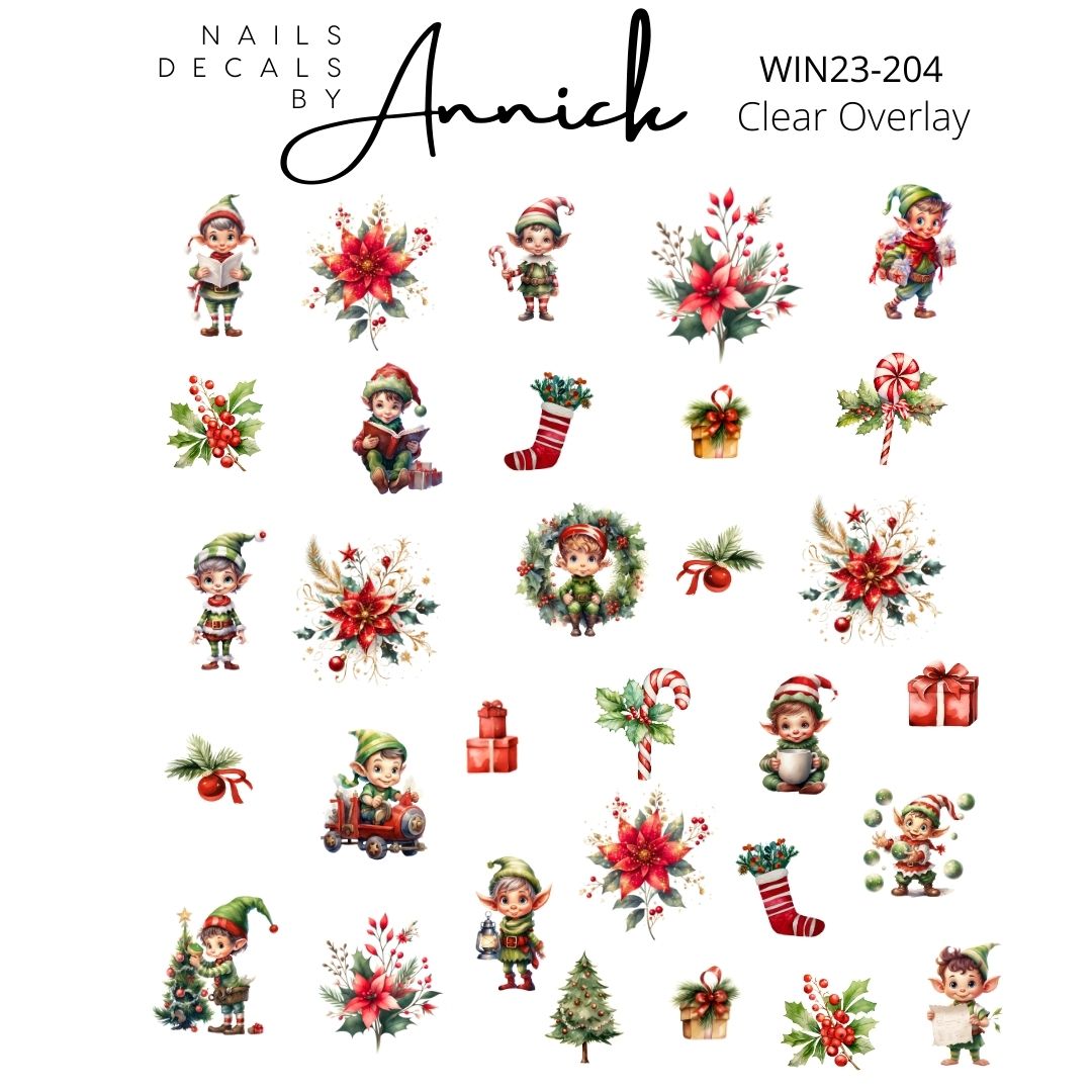 Winter/ & Christmas waterdecals for nails www.j4funboutique.com