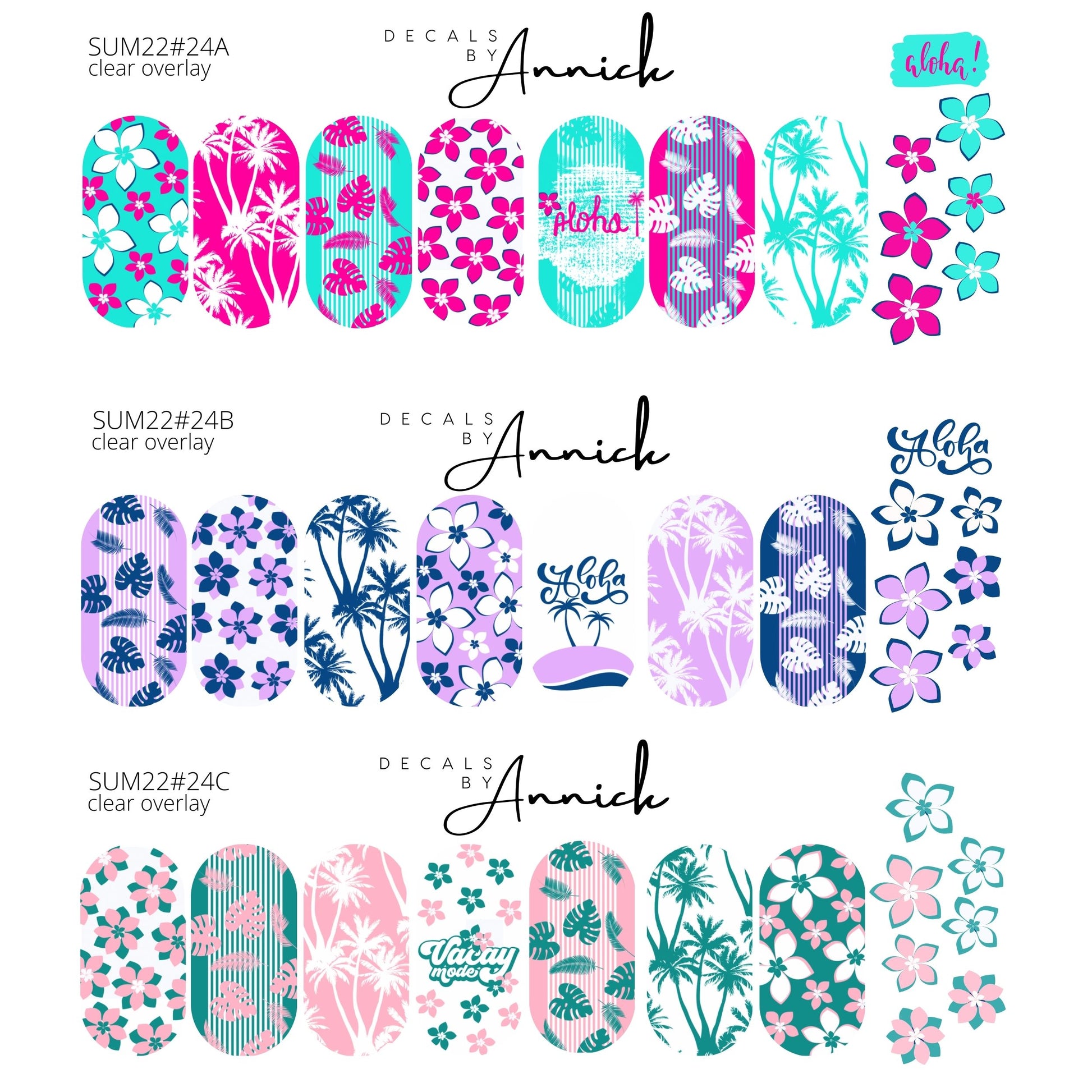 Summer Nails decals www.j4funboutique.com