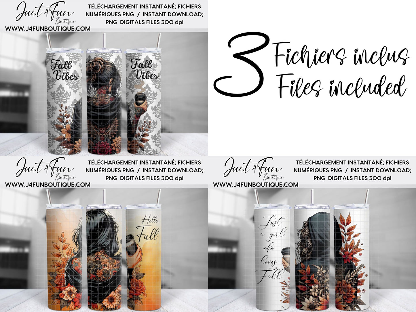 PNG FILES Fall 20oz tumbler www.j4funboutique.com