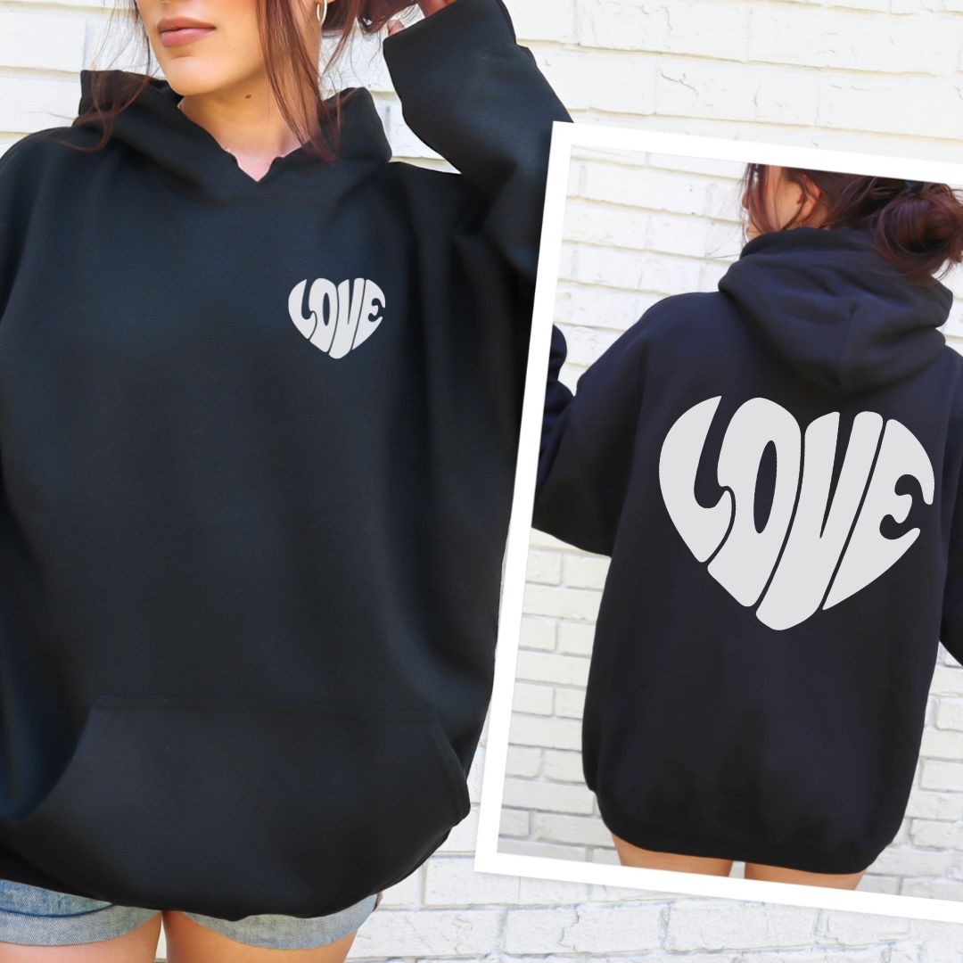 LOVE HEAR SHAPE Hoodie/Sweatshirt www.j4funboutique.com