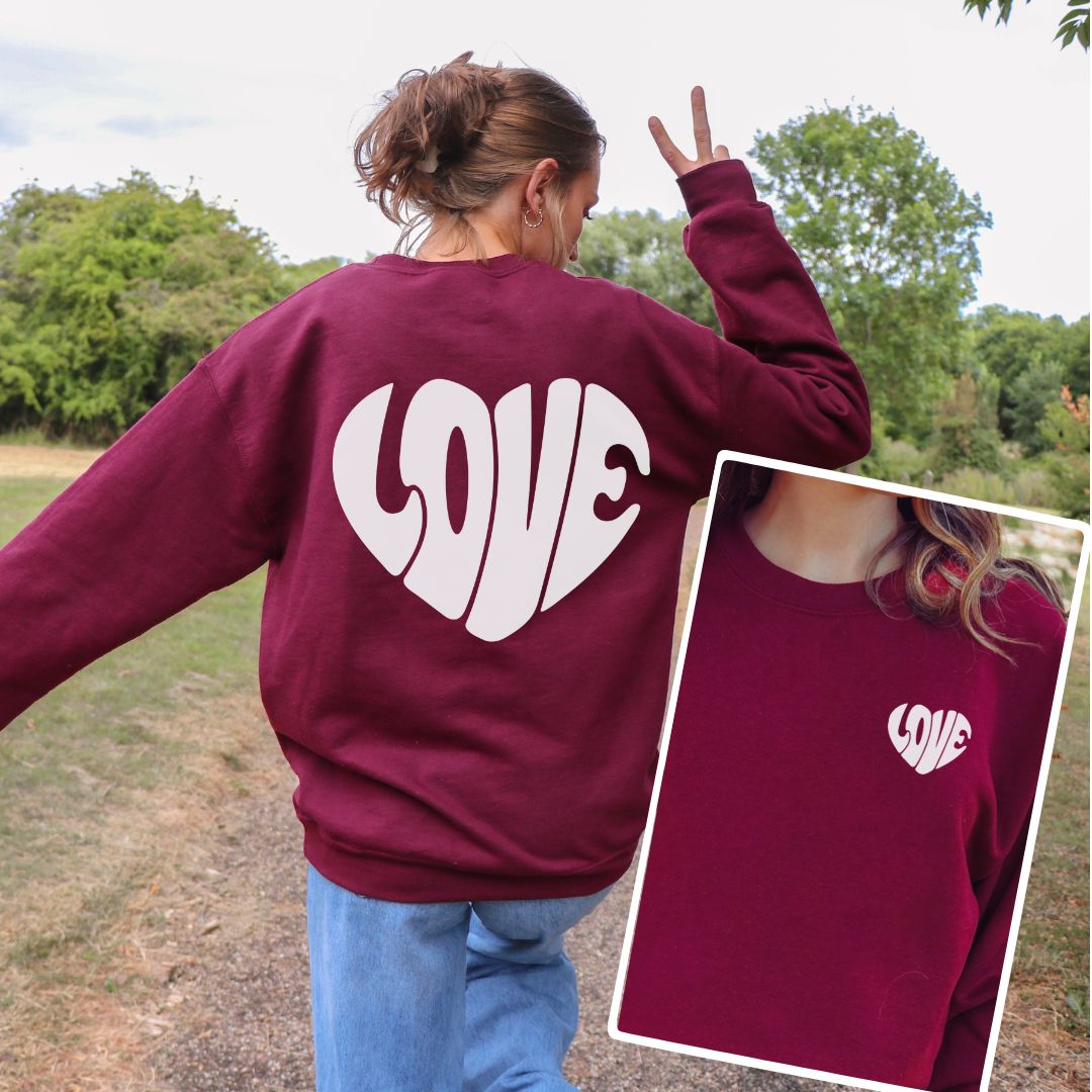 LOVE HEAR SHAPE Hoodie/Sweatshirt www.j4funboutique.com