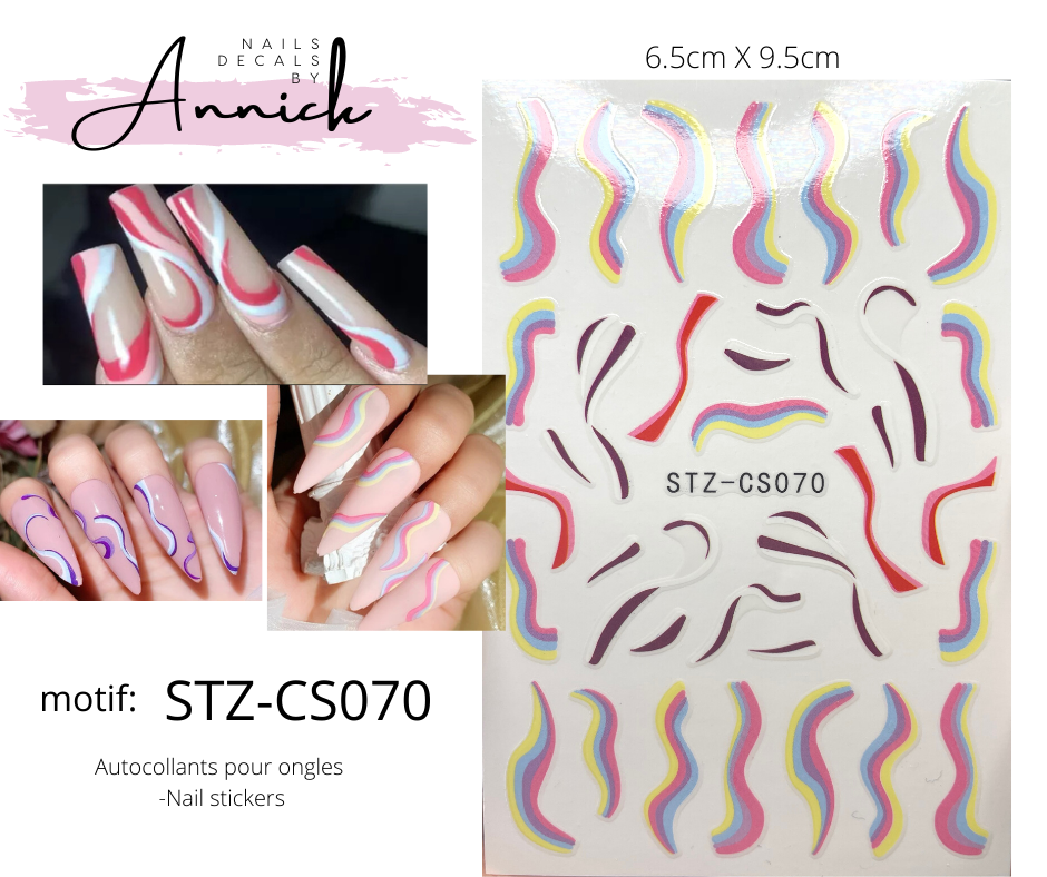Nails Stickers abstract lines