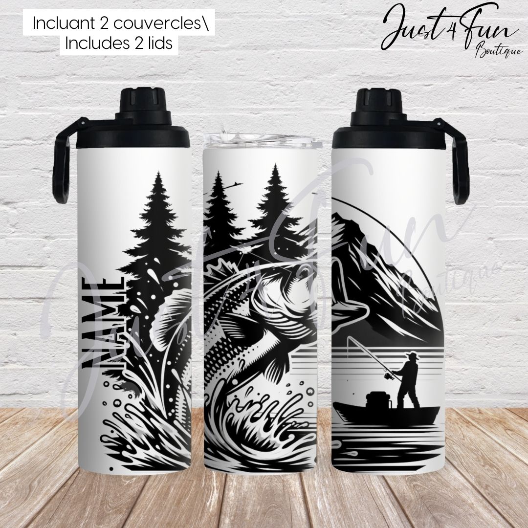 FISHING CUSTOM 2in1 tumbler www.j4funboutique.com