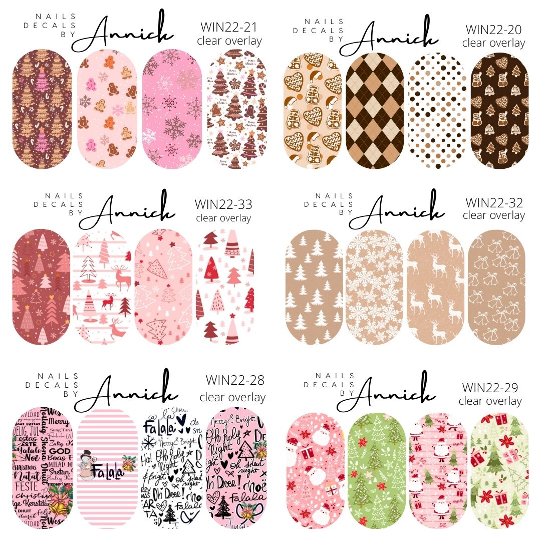 Winter & Christmas waterdecals for nails www.j4funboutique.com
