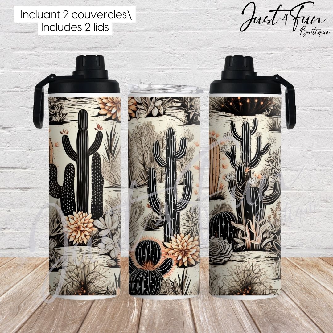 boho cactus 2in1 tumbler www.j4funboutique.com