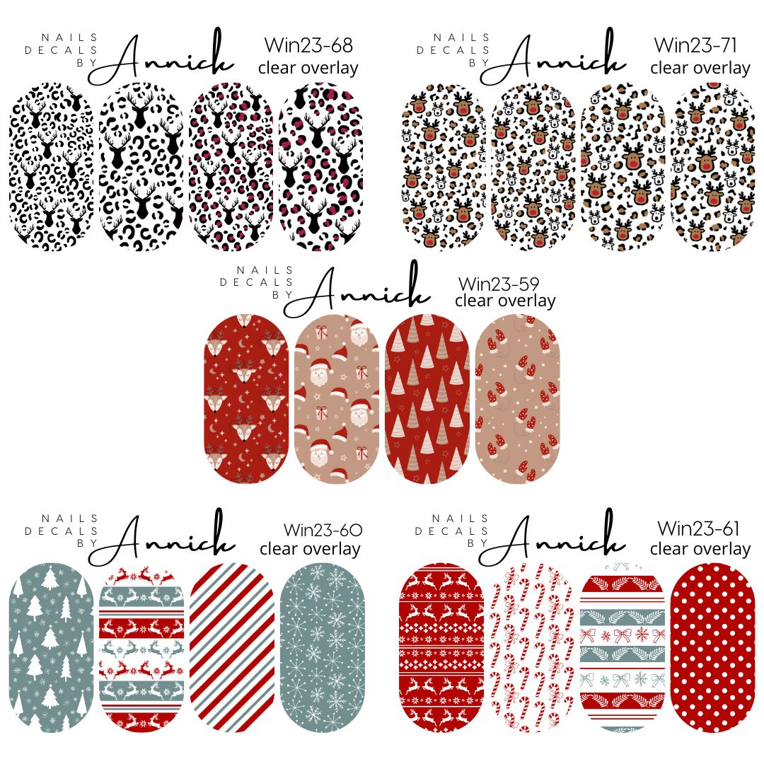 WINTER & CHRISTMAS waterdecals for nails www.j4funboutique.com