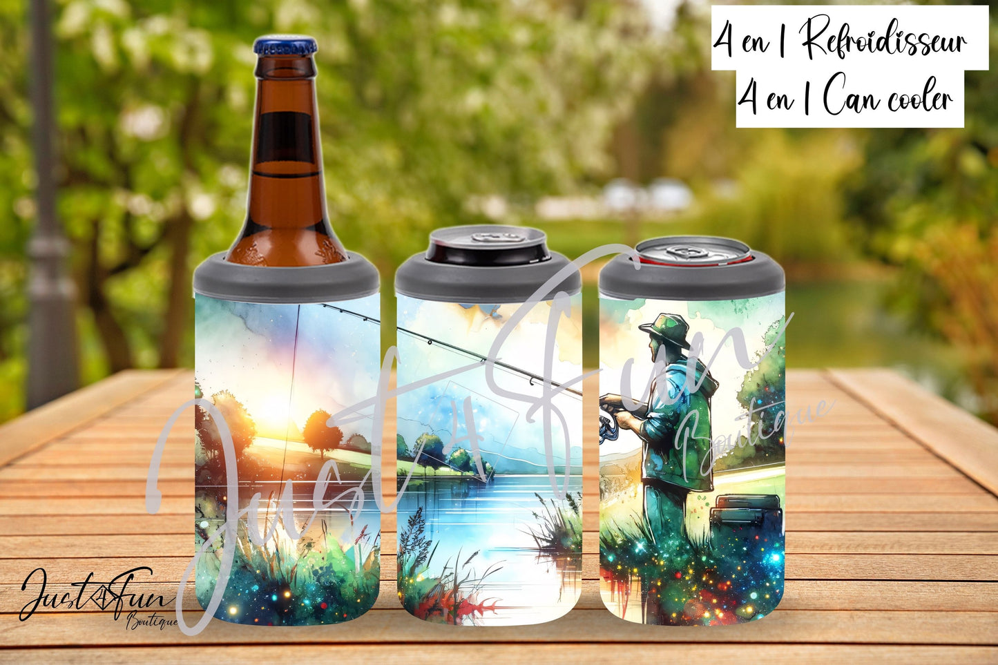 FISHING! 4 in 1 can cooler www.j4funboutique.com