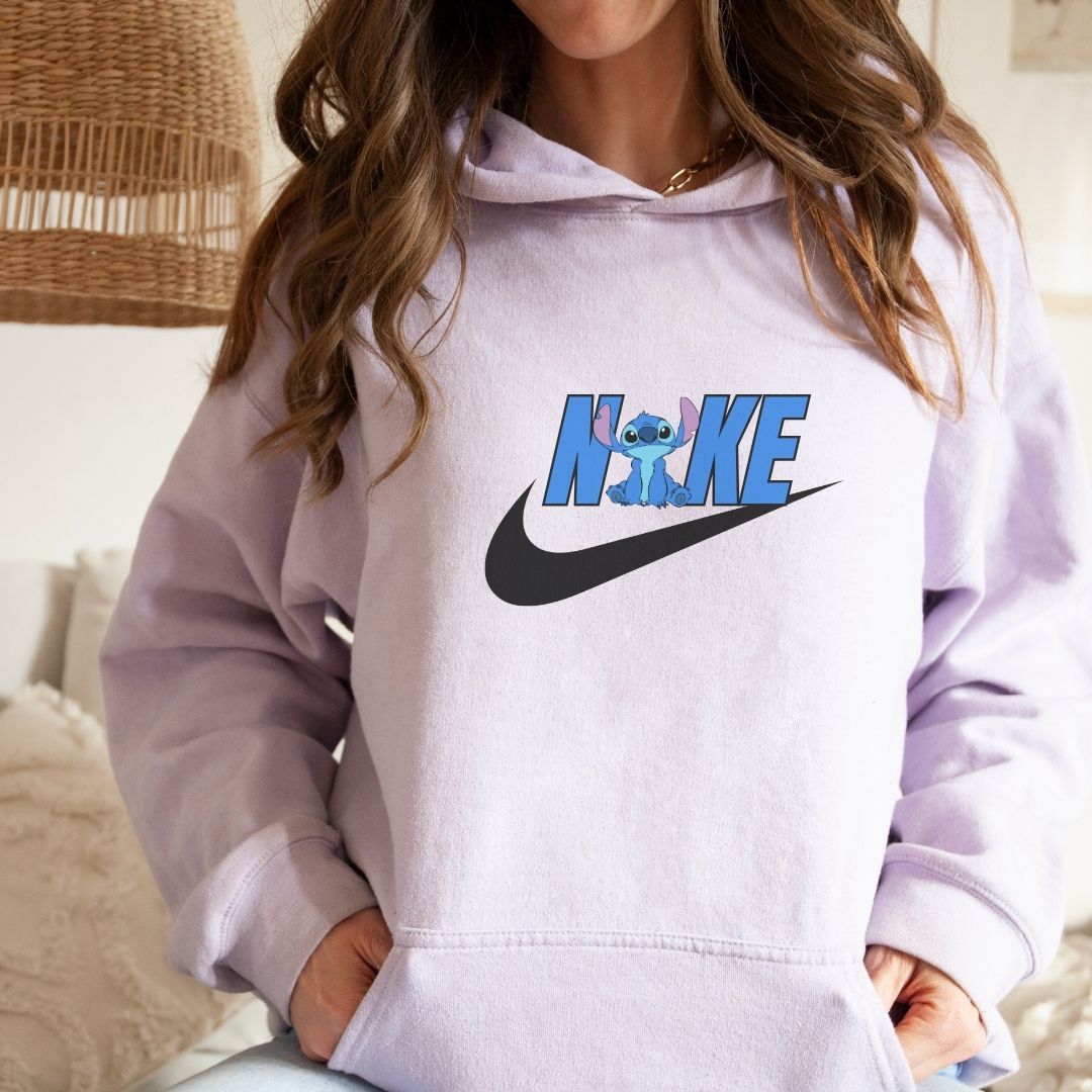 www.j4funboutique.com Stitch swoosh hoodie/sweatshirt