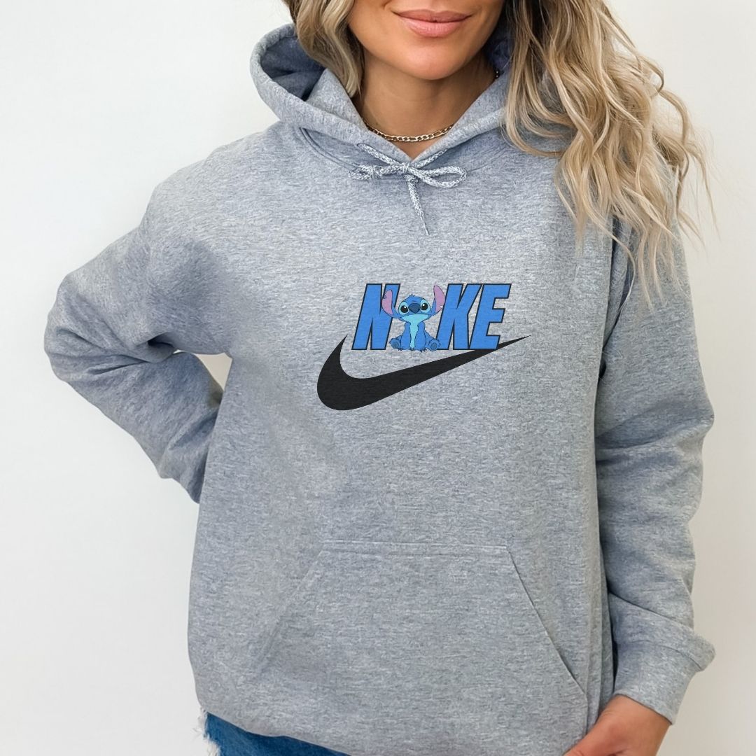 www.j4funboutique.com Stitch swoosh hoodie/sweatshirt