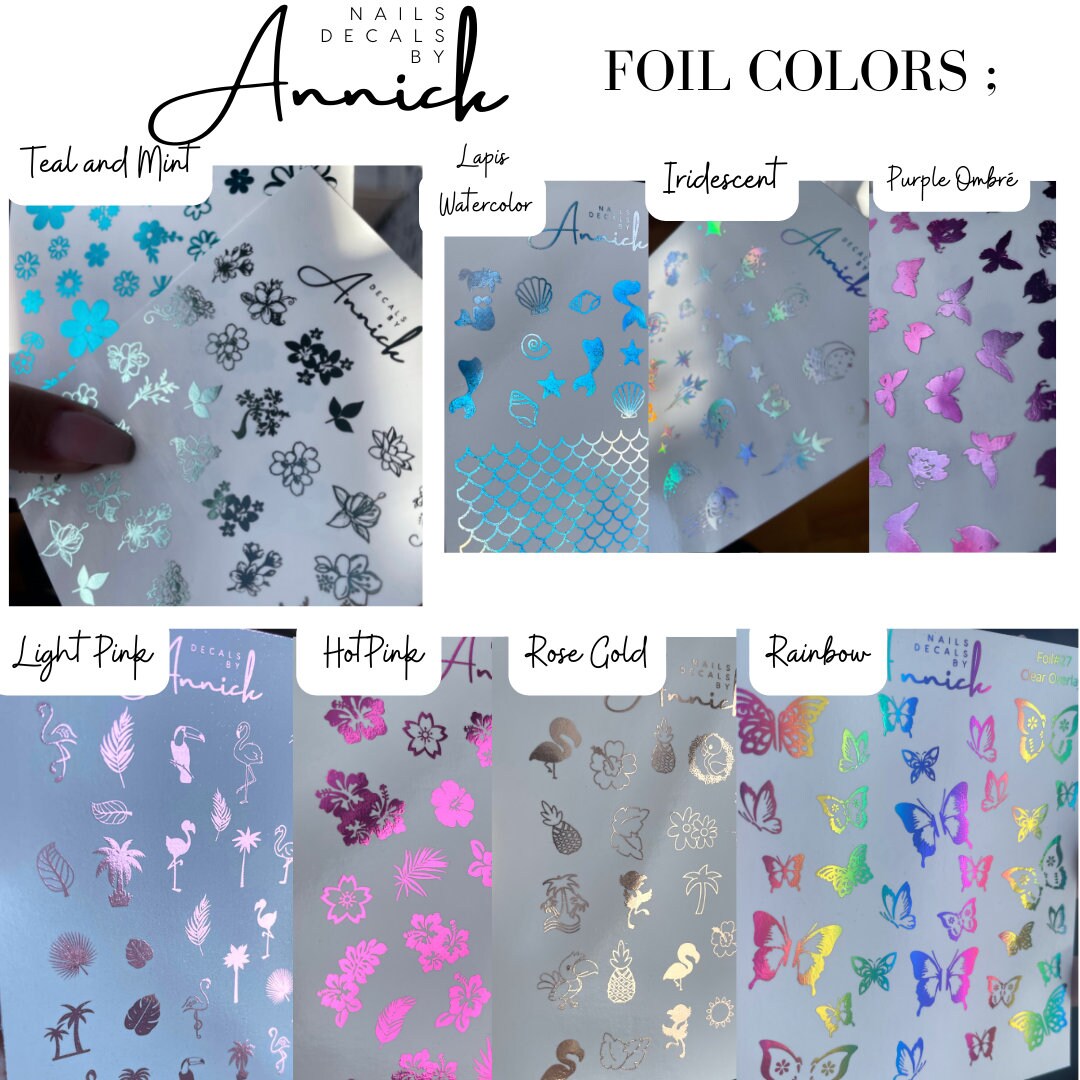  FOILS Waterslide decals for nails Luxury Designer