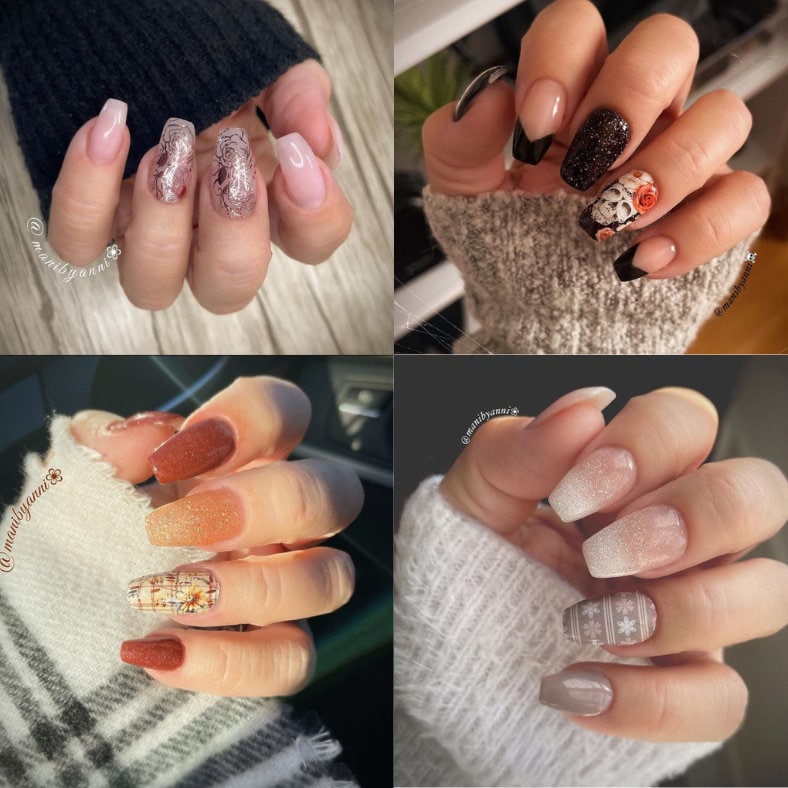 Water Transfer Nail Decals Winter and Christmas