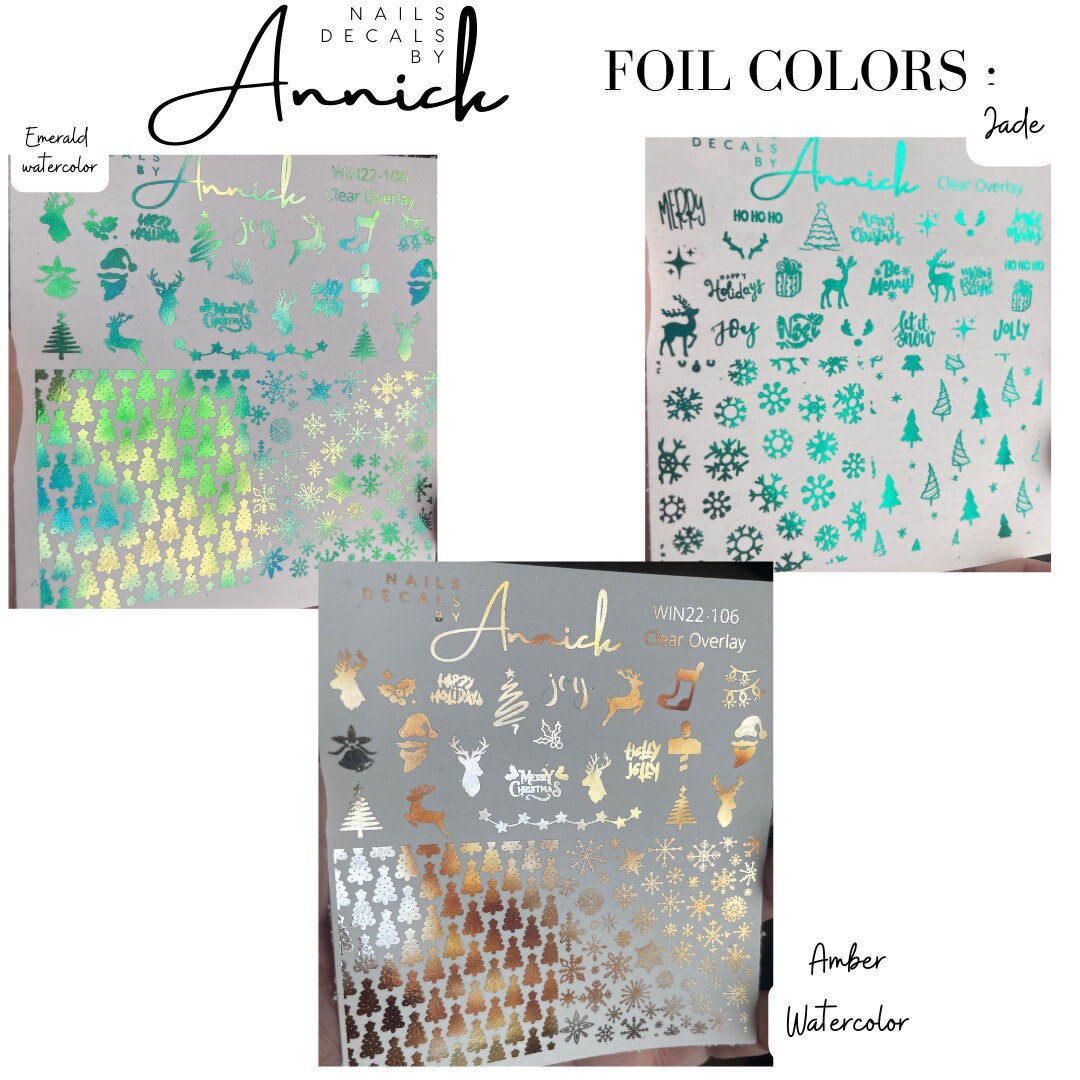  FOILS Waterslide decals for nails Luxury Designer