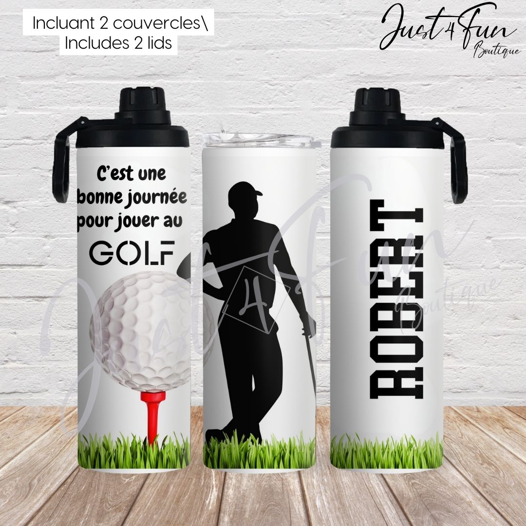 GOLF 2in1 Sport bottle www.j4funboutique.com