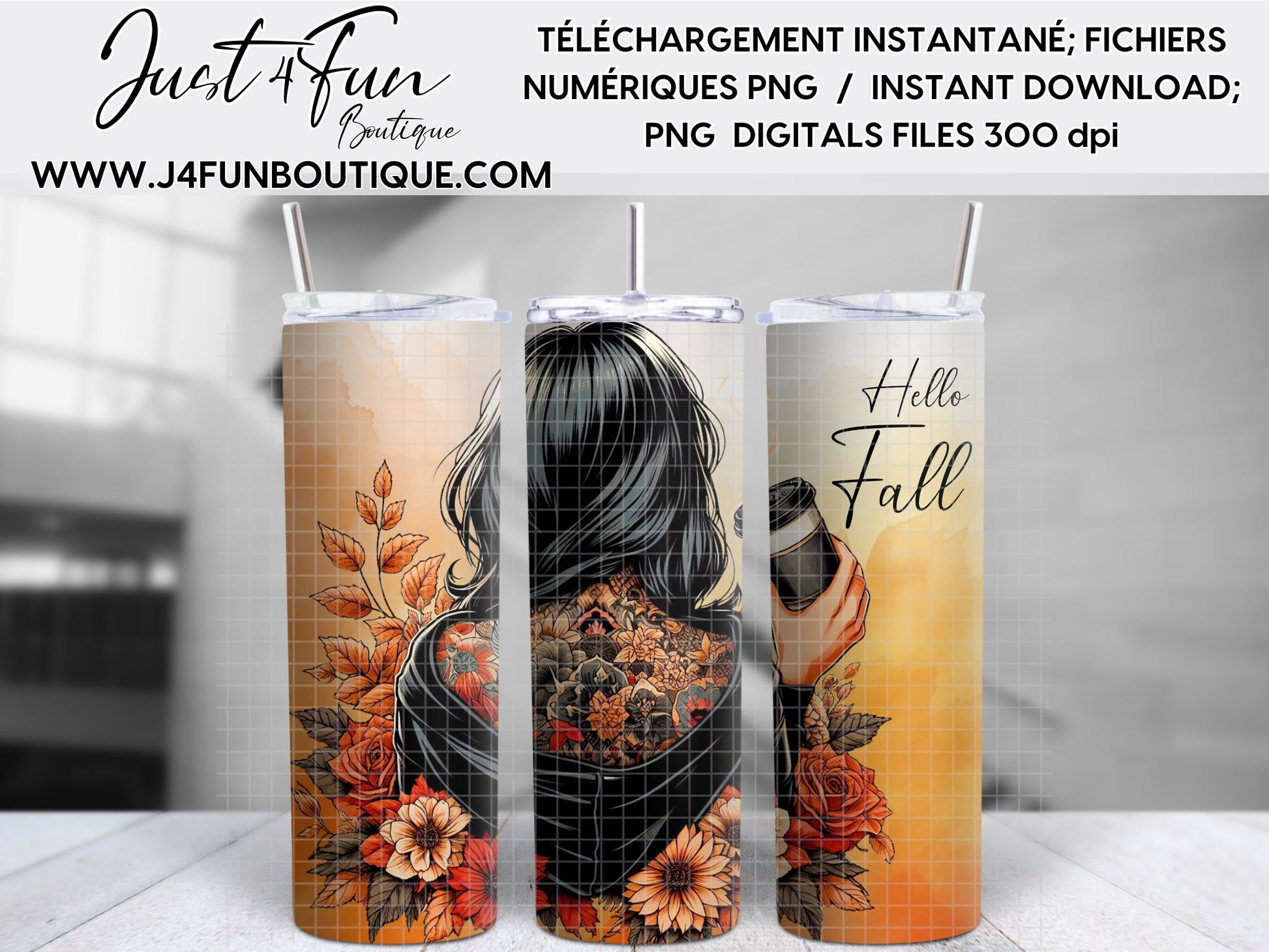 PNG FILES Fall 20oz tumbler www.j4funboutique.com