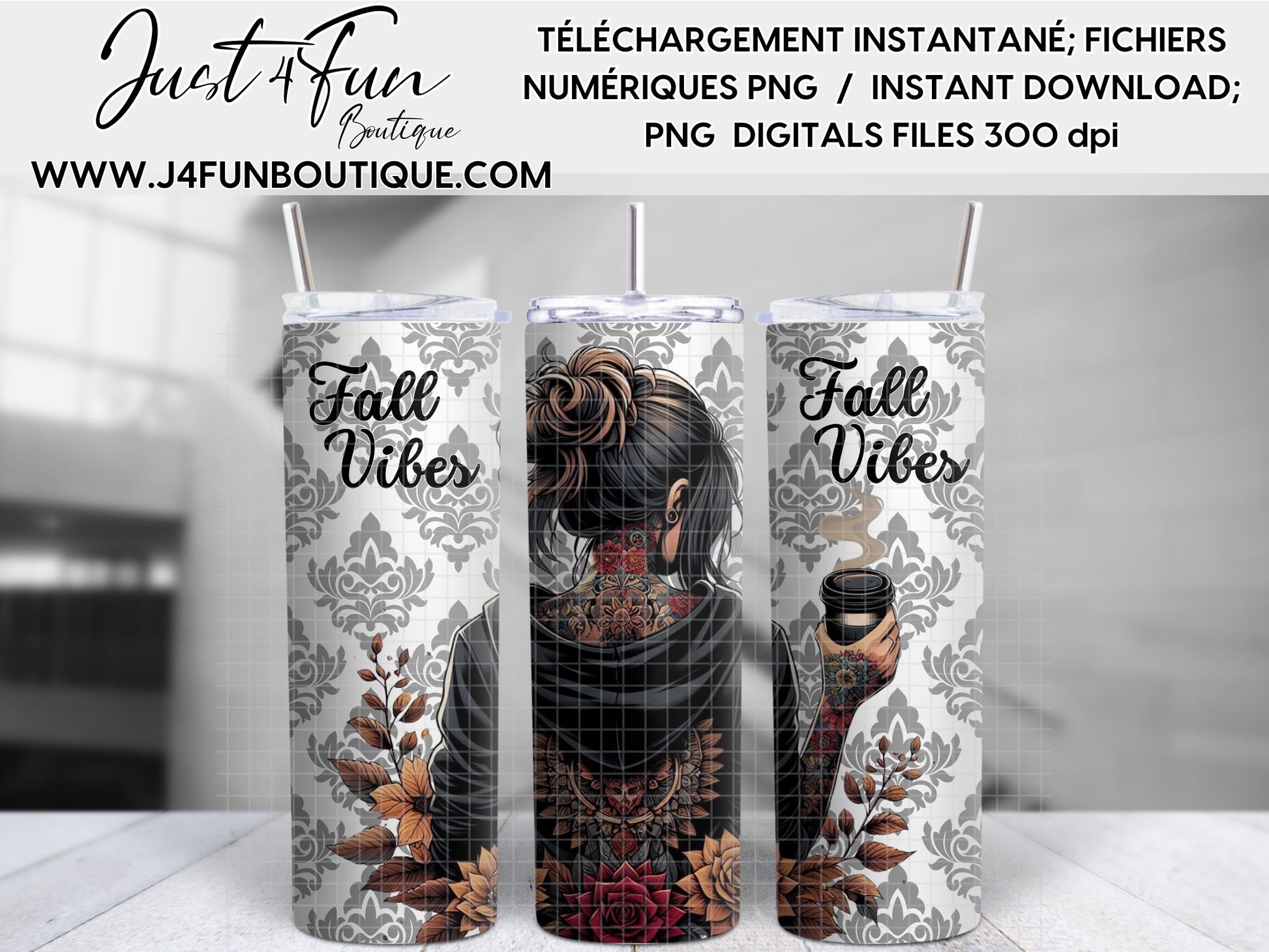 PNG FILES Fall 20oz tumbler www.j4funboutique.com