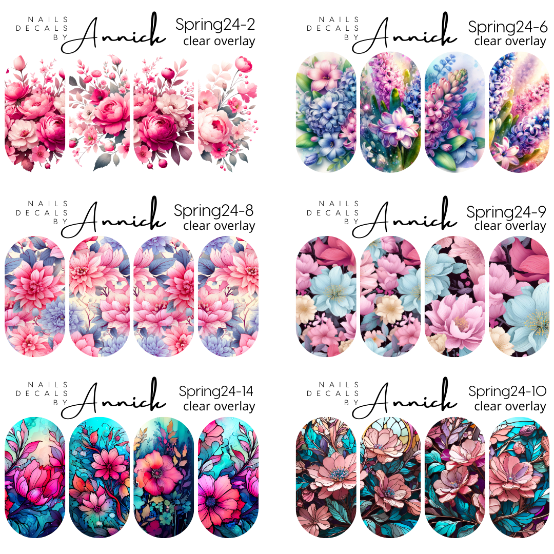 Spring waterdecals for nails  www.j4funboutique.com