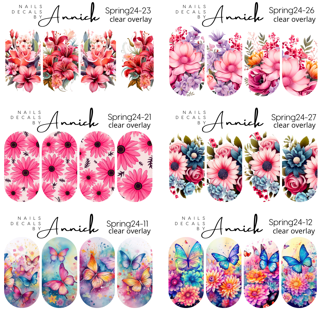 Spring waterdecals for nails  www.j4funboutique.com