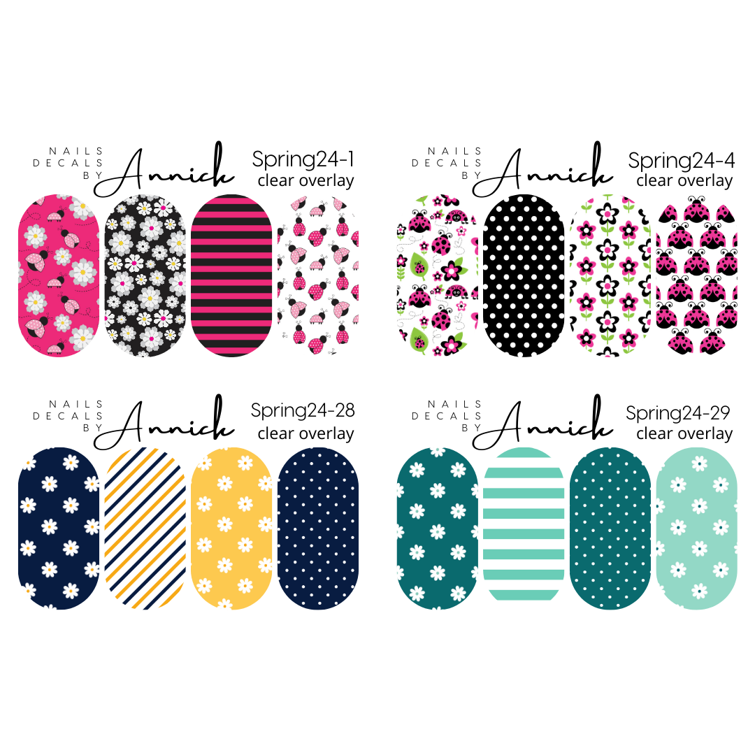 Spring waterdecals for nails  www.j4funboutique.com