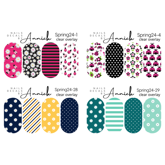 Spring waterdecals for nails  www.j4funboutique.com