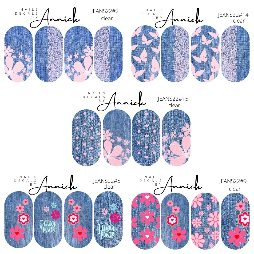 Jeans waterdecals for nails www.j4funboutique.com